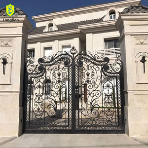 Diseño de puerta principal de lujo puertas de hierro forjado para casas - Product Image 6