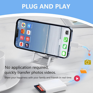 Universal <strong>Type</strong>-<strong>C</strong> 8pin OTG Card <strong>Reader</strong> Adapter Dual Slot Memory SD TF Connector for iPhone USB Interface CF Card Compatible - Product Image 2