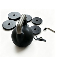 Kettlebell réglable pour l'entraînement de force, en fonte, équipement de gym à domicile, ensemble de kettlebells réglables de 12 à 32 kg