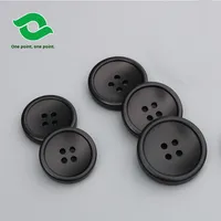Kancing Resin Plastik Desain Unik Persegi Panjang Lapisan Ramah Lingkungan Manik-Manik Dekorasi 2 Lubang Flatback Hitam Kopi Putih Mantel