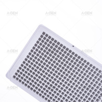Plaque ELISA blanche à 384 puits, haute capacité d'adsorption, stérile, sans couvercle, en polystyrène