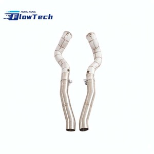 ท่อลง (Downpipe) สแตนเลส 304 พร้อมแผ่นกันความร้อน สำหรับ Ferrari GTC4 3.9T - Product Image 3