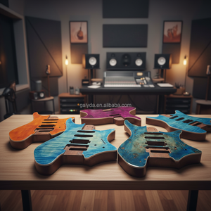 กีตาร์ไฟฟ้า 6 สาย ผลิตจากโรงงาน ตัวบอดี้ไม้โรสวูด คอไม้เมเปิล ปิ๊กอัพแบบ H-H ผิวเคลือบด้าน/สี  โลโก้ปรับแต่งได้ - Product Image 1