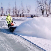 Machine à neige puissante à brosse rotative pour le nettoyage des terrains inégaux et l'élimination de la neige dans les espaces publics extérieurs