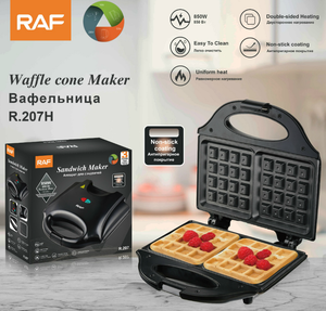 850W Surface de cuisson antiadhésive chauffante double face Mini gaufrier électrique avec motif rond pour un usage domestique - Product Image 3