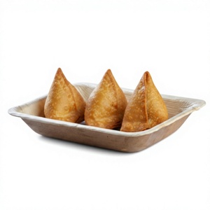 Disposable Palm Leaf 8 Inch Deep Square Tray Biodegradable Eco-Friendly for Takeaway Casual Use - Product Image 2