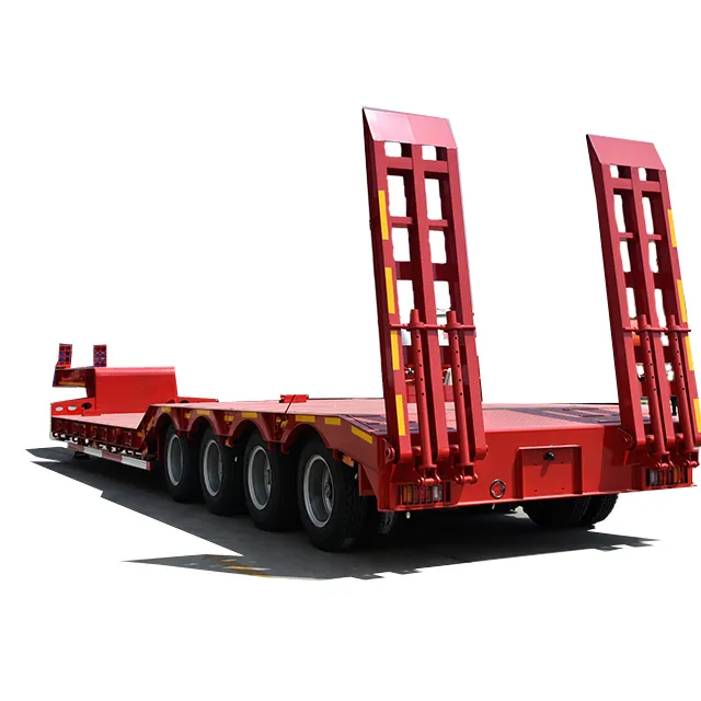 Diskon Trailer transportasi TONGYA pabrikan Cina 80 Ton Lowbed Semi Trailer