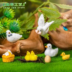 Micro-paesaggio in muschio Weij, grazioso uccellino che si nutre, accessori decorativi fai-da-te per giardinaggio, mini ornamenti da appendere - Product Image 3