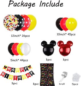 Kit d'arche de guirlande de ballons personnalisée, fournitures pour fête d'<span class=keywords><strong>anniversaire</strong></span>, bannière Joyeux <span class=keywords><strong>Anniversaire</strong></span> pour décorations d'<span class=keywords><strong>anniversaire</strong></span> sur le thème de <span class=keywords><strong>Minnie</strong></span> - Product Image 3