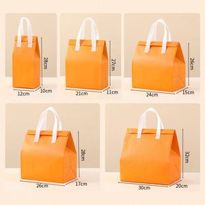 กระเป๋าเก็บความเย็นแบบมีฉนวนขนาดใหญ่  วัสดุผ้าไม่ทอเคลือบฟอยล์อะลูมิเนียม  สามารถนำกลับมาใช้ใหม่ได้  ขนาดโลโก้สั่งทำได้  มีหลายสี  กล่องใส่อาหารกลางวันแบบมีฉนวน - Product Image 4