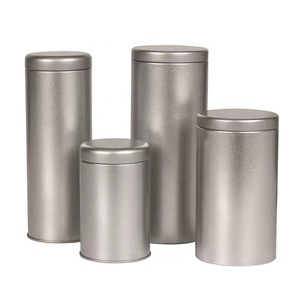 <strong>Simple</strong> Solid Color Tea Canister, Airtight Tin Box for Nuts Dried Fruits Storage, Gift Packaging, Customizable Gift Tin Box - Product Image 1