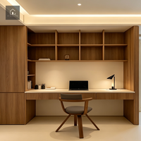 XINGRUO Étagères de bureau modernes sur mesure en grain de bois, armoire personnalisée pour appartement, hôtel, villa