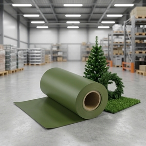 Film PVC <span class=keywords><strong>Vert</strong></span> Clair/Foncé de Haute Qualité 100% Vierge pour Arbre de Noël, Résistant aux UV, Fourniture Directe Usine - Product Image 1
