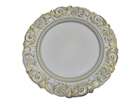 Assiettes de présentation jetables en PP écologiques, rondes, dorées, durables et personnalisables pour mariages et fêtes – Vente en gros