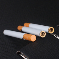 Briquet à gaz miniature portable créatif en gros, ultra-fin, rechargeable, en forme de cigarette pour cigarettes