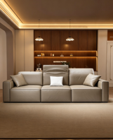 Modernes Wohnzimmer-Set Luxus-Ledersofa-Garnitur Sektionales Couch-Set für Apartment-Projekte