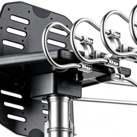 Antenne de télévision extérieure à commande à distance, rotation à 360 degrés, plage de fréquences 54-862 MHz, gain de 30 dBi pour des signaux TV plus puissants