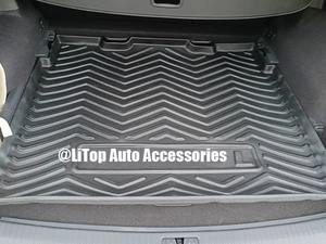 Tapis de voiture 3D imperméables de haute qualité, bac de coffre arrière en TPO pour Volkswagen <span class=keywords><strong>Tiguan</strong></span> L 2017 <span class=keywords><strong>2018</strong></span> 2020 2021, accessoires intérieurs - Product Image 2