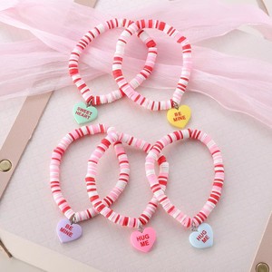 2025 mignon empilable polymère argile Bracelet ensemble couches Valentine Conversation coeur Bracelet pour filles et femmes autres bracelets - Product Image 6