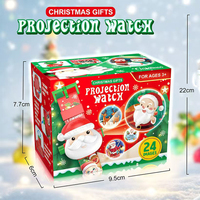 Montre de projection de Noël pour bébé, jouet éducatif intelligent lumineux, montre pour enfants Père Noël, cadeau de vacances