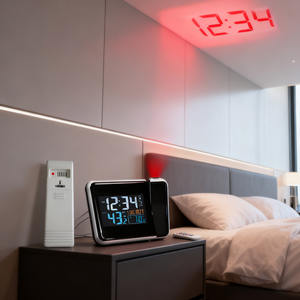 Reloj Atómico Digital LCD Electrónico con Proyección Ajustable de 180 Grados, Calendario, Estación Meteorológica Inalámbrica para Interiores y Exteriores - Product Image 2