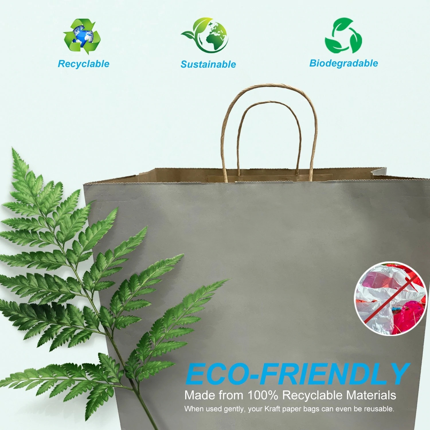 Grey Paper Bags with Twisted Handles 14x10<i></i>x15.75 inches