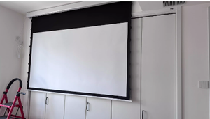 Lumière rapide cristal noir 100 "écran <span class=keywords><strong>de</strong></span> <span class=keywords><strong>Projection</strong></span> électrique <span class=keywords><strong>plafond</strong></span> encastré lumière ambiante rejette les écrans extérieurs - Product Image 2