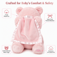 Vente en gros d'ours en peluche Peek a Boo, jouet musical interactif, cadeau pour bébé, logo personnalisé, EN71 CE CPC OEM ODM