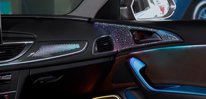 Éclairage d'ambiance intérieur en fibre de carbone Symphony pour <span class=keywords><strong>Audi</strong></span> <span class=keywords><strong>A6</strong></span> <span class=keywords><strong>Avant</strong></span> C7 2012-2018, panneau lumineux et cache-haut-parleur, accessoires de mise à niveau - Product Image 6