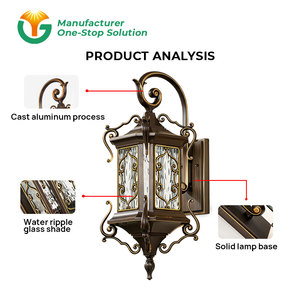 Lámpara de Pared <span class=keywords><strong>LED</strong></span> Vintage para Exteriores, IP65 Impermeable, de Aluminio, para Villa, Patio, Puerta, Iluminación Exterior, Venta al Por Mayor de Fábrica - Product Image 2