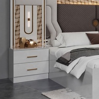 Ensemble de lit king size turc en gros, ensembles de chambre à coucher de luxe complets, chambre double pour adultes, cadre en bois, ensemble de meubles de chambre à coucher modernes