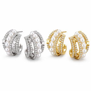 Orecchini a Stella Stratificati per Donne, Accessori per Orecchie Semplici per Uso Quotidiano - Product Image 3