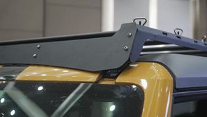 แร็คหลังคาอลูมิเนียมอัลลอยคุณภาพสูง <span class=keywords><strong>4x4</strong></span> พร้อมไฟสำหรับออฟโรด อุปกรณ์ตกแต่งรถยนต์สำหรับ Ford Bronco 2021+ 2 ประตู - Product Image 5