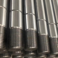Tige de piston en acier chromé à axe optique de précision, usinée CNC, avec rail de guidage rigide pour tige de guidage à trou fileté interne