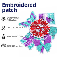 Patch brodé personnalisé en forme de papillon, ruban, thermocollant ou à coudre, applique colorée pour veste, chapeau, sac, vêtement, décoration DIY