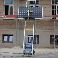 Ascenseur électrique multifonctionnel de panneau photovoltaïque de 250kg élévateur de panneau solaire en alliage d'aluminium réglable échelle palan ascenseur de cargaison