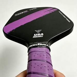 Fornecimento OEM em Massa: Raquete de Pickleball Leve e Durável de Fibra de Carbono Roxa Graffiti 16mm 225g USAPA para Treinamento de Clubes e Pedidos em Lote - Product Image 2