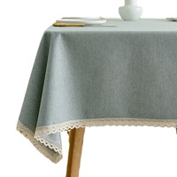 Nappe de table en PVC tissé personnalisable, imperméable, résistante à l'huile, sans lavage, de luxe léger, haut de gamme, couleur unie, pour salle à manger