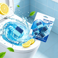 Bloc Nettoyant Automatique pour Cuvette de Toilettes OEM, Bloc de Nettoyage pour Bordure de Toilettes, Cubes Nettoyants Bleus pour Toilettes, Parfum Frais, Nettoyant pour Salle de Bain