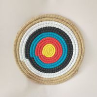 Cible tactique traditionnelle en corde colorée de 50 cm, en paille solide, pour tir à l'arc en plein air, accessoire de bloc de pratique de tir