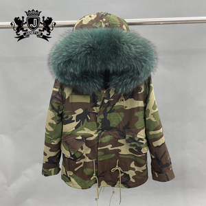 Manteau parka <span class=keywords><strong>femme</strong></span> Janefur vert kaki à capuche avec <span class=keywords><strong>grande</strong></span> garniture en fourrure, vêtements d'extérieur, doublure en fausse fourrure amovible, parka d'hiver pour <span class=keywords><strong>femme</strong></span> - Product Image 2