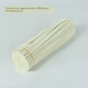 Tira de Lana Encriptada de 7mm, Estilo Macaron, Hecha a Mano, de Fibra Densa, para Manualidades Infantiles (4-6 Años), Material para Ramos de Flores DIY - Product Image 6