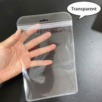 Emballage de sous-vêtements refermable 14*22 cm Sac à fermeture éclair givré mat en plastique