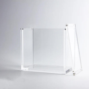 Premium venta al por mayor logotipo personalizado moderno transparente ETB acrílico caja 8mm acrílico ETB caja con tapa - Product Image 1