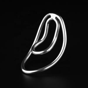 Holle Metalen Roestvrijstalen Zilveren Terughoudendheid Volwassen Mannelijke Oefening Penis Clip Metalen Haan <span class=keywords><strong>Ring</strong></span> - Product Image 3