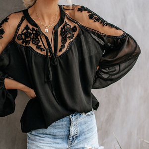 Wholesale New Arrival Oem Custom Women Plain Summer Cotton Print <strong>Cup</strong> Shirt Boxy Fit Blank Women's <strong>Blouses</strong> - Product Image 6