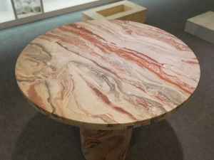 SH STONE, diseño moderno personalizado, Top <span class=keywords><strong>Monica</strong></span>, mesa de comedor de mármol rojo, piedra Natural para Hotel, restaurante, cocina, sala de estar, apartamento - Product Image 4