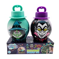 Promo! Baru 2 Pcs Botol Gelembung Monster Anti Tumpah 30ML, Mainan Larutan Gelembung Portabel untuk Anak-anak, Permainan Indoor Outdoor Pesta