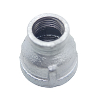 Croix égale en fonte malléable ASME B16.3 Classe 150 |   Raccords de tuyauterie filetés femelles galvanisés à 4 voies pour systèmes de vapeur et de climatisation
