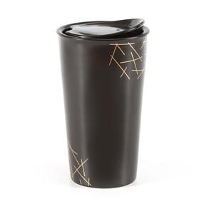 Tasse à café en céramique Dongyang avec couvercle, grande capacité, double paroi isolée, mug de voyage, cadeau d'affaires - Product Image 2